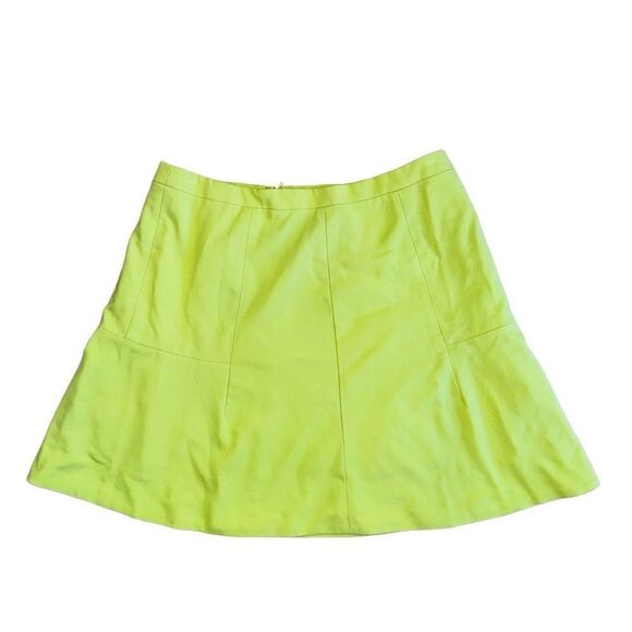 J. Crew Neon Green/Yellow Mini Skirt - Size 8 - Picture 1 of 5